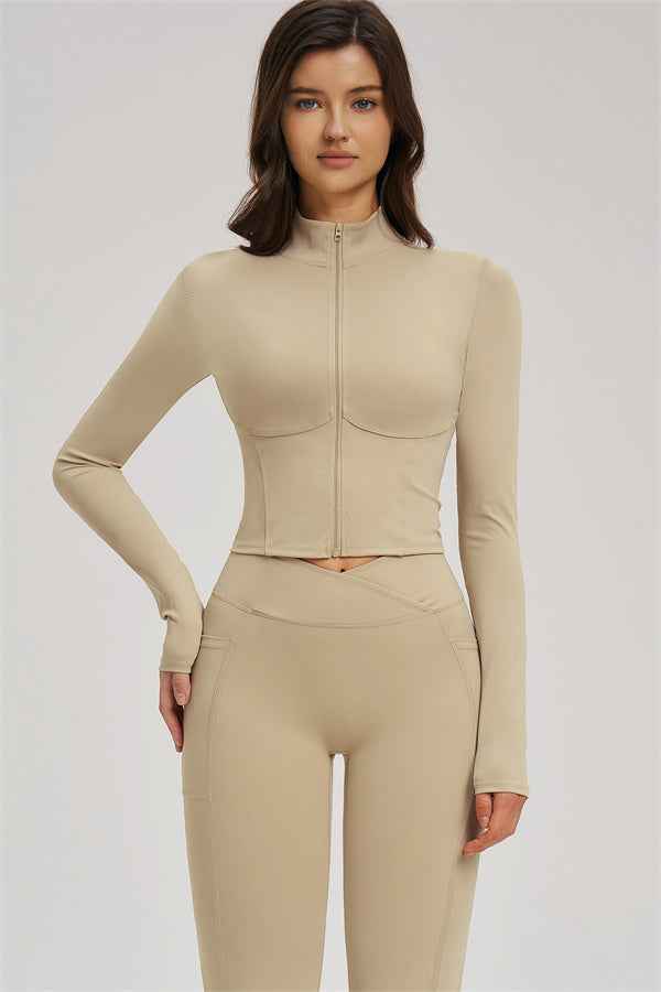 The Sizzle Zip Jacket Flared Leggings 2-Piece Set