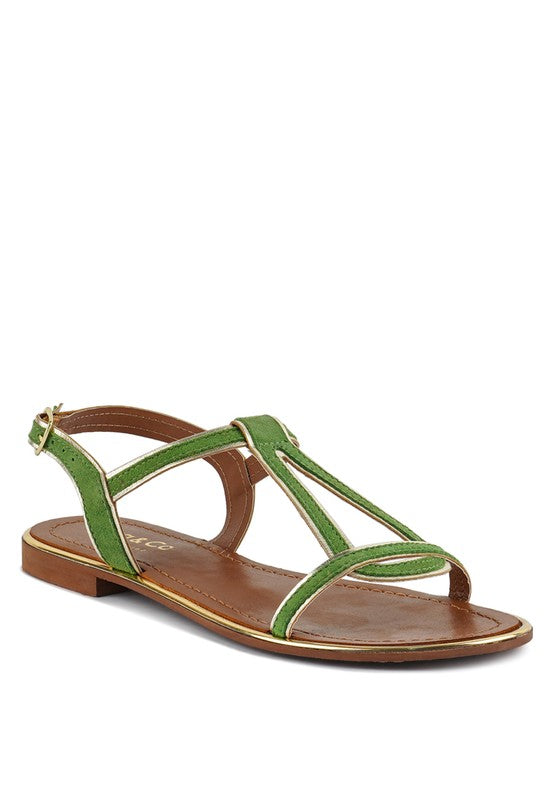 Feodora Flat Slip On Sandals - Pikemla