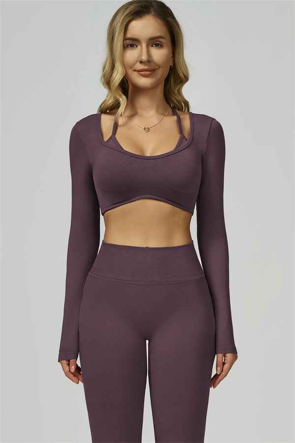 The Prime Long Sleeve Crop Top Leggings 2-Piece Set