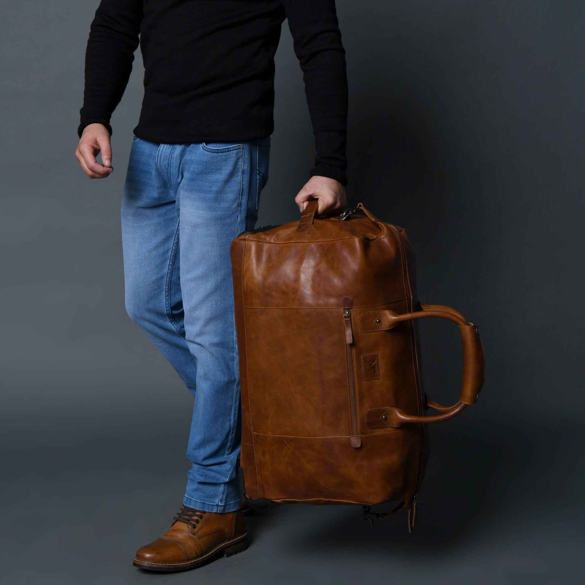 Harbor Leather Trolly Carry-On