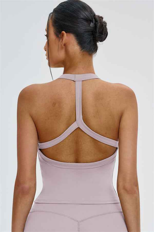 The Slate Y-Back Top Flared Leggings 2-Piece Set
