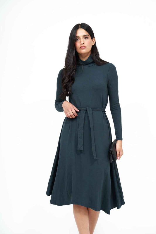 Turtleneck Flow Dress
