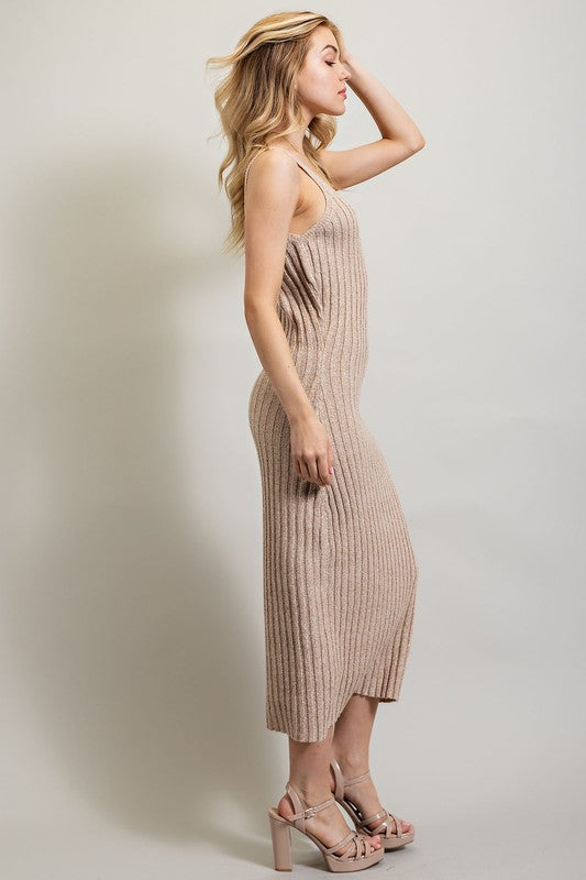 Rib Knit Maxi Dress - Pikemla