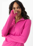 Magenta 1/4 Zip Sport Top