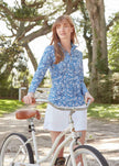 Seaside Floral 1/4 Zip Sport Top