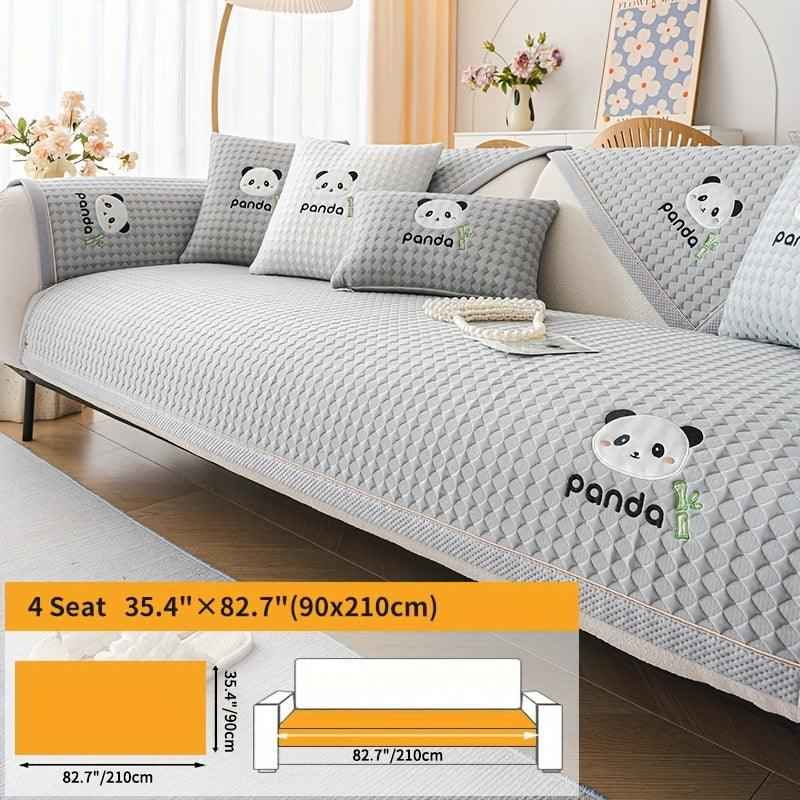 Waterproof Couch Cover, Non-Slip Panda Pattern Sofa Cover