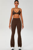 The Ember Sports Bra Crop Top Flared Leggings 3-Piece Set