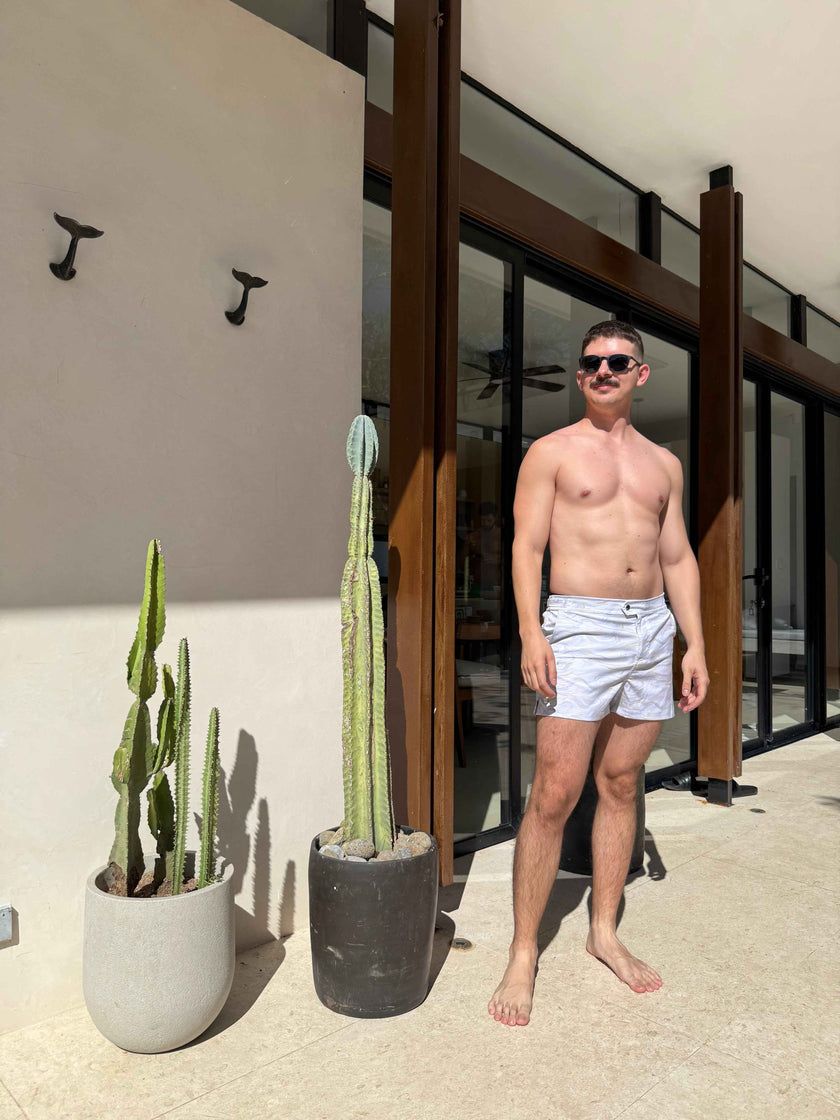 The Restless Swim Shorts - Carrara Marble