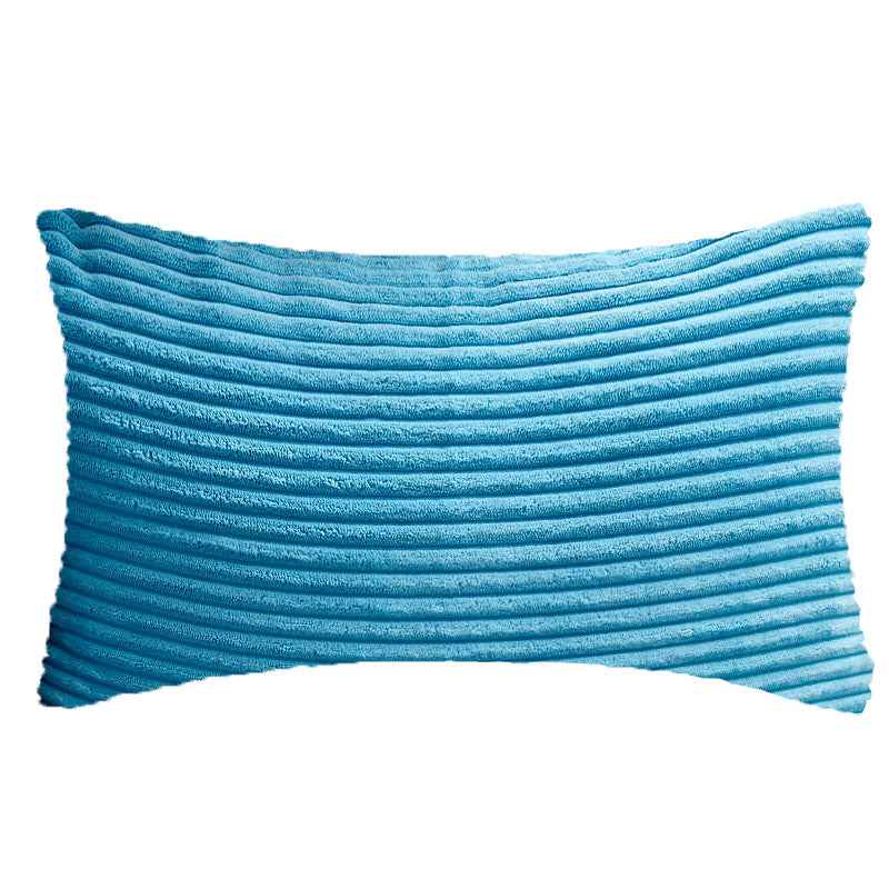 12''x20'' corduroy stripe  lumbar support throw pillow | 10 colors soft textured wide wale design | cozy lumbar & accent pillow | insert included