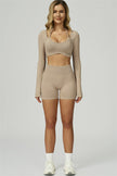 The Prime Long Sleeve Crop Top Shorts 2-Piece Set