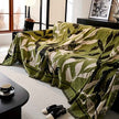 Premium Chenille Fabric Dark Green Couch Cover - All-Season Protector