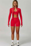 The Empower Jacket Sports Bra Shorts 3-Piece Set
