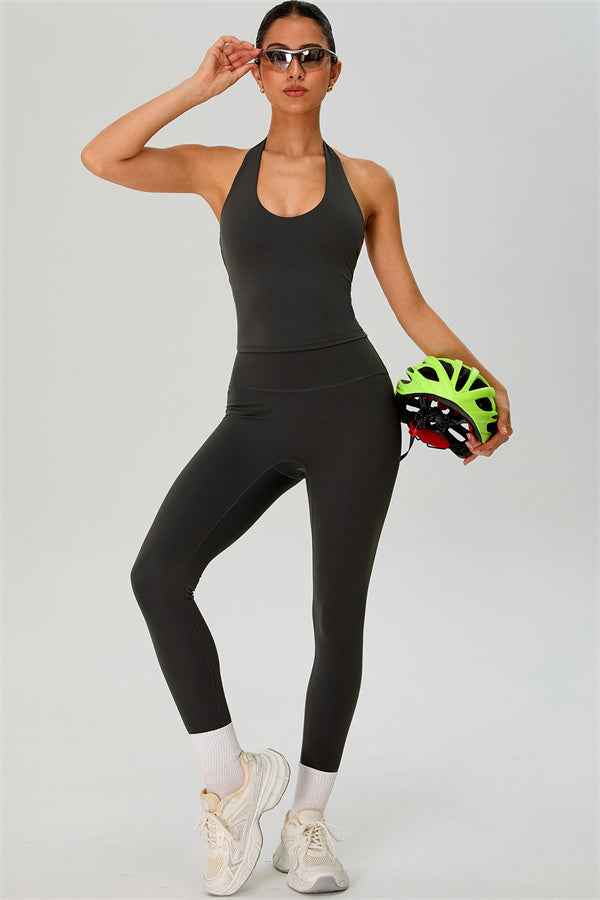 The Solid Halter Tank Top