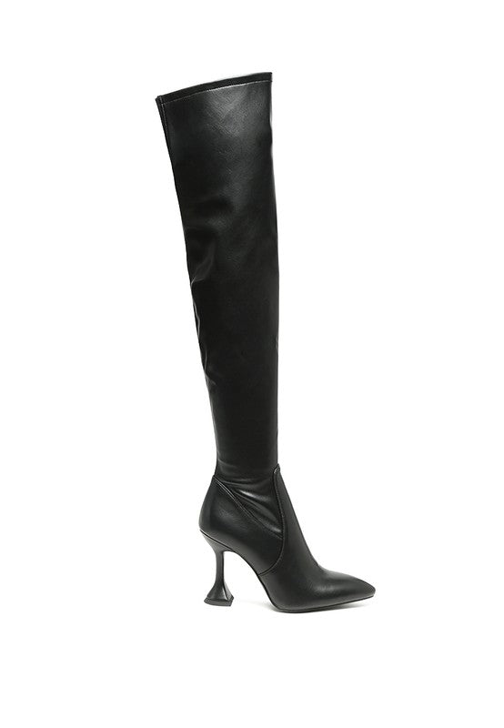 BRANDY OVER THE KNEE HIGH HEELED BOOTS - Pikemla