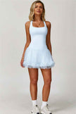 The Dynamic Crop Top Mesh Tennis Skirt 2-Piece Set