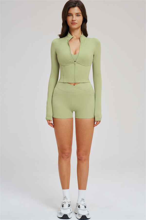 The Sizzle Zip Jacket Shorts 2-Piece Set