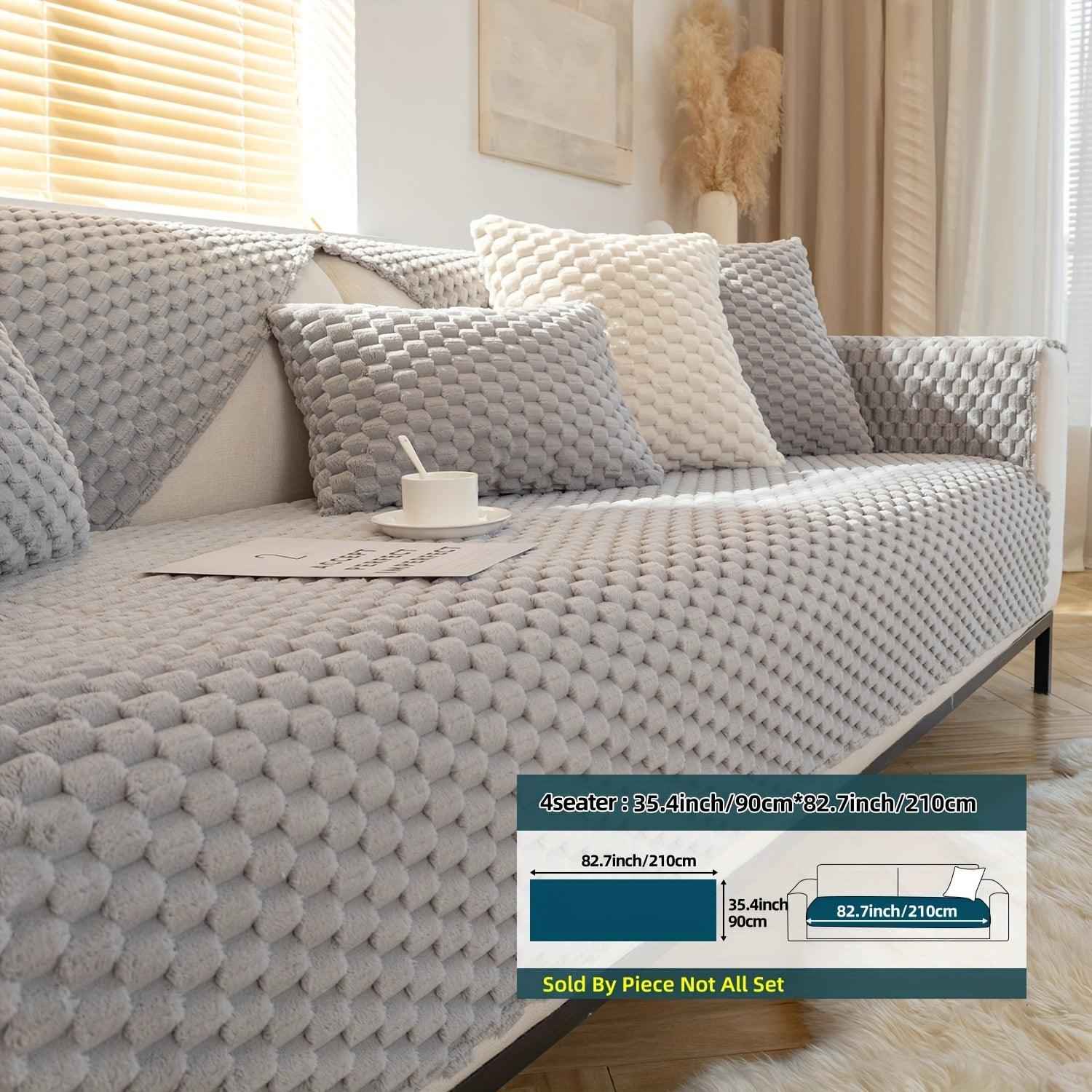 Plush Nordic Sofa Slipcover