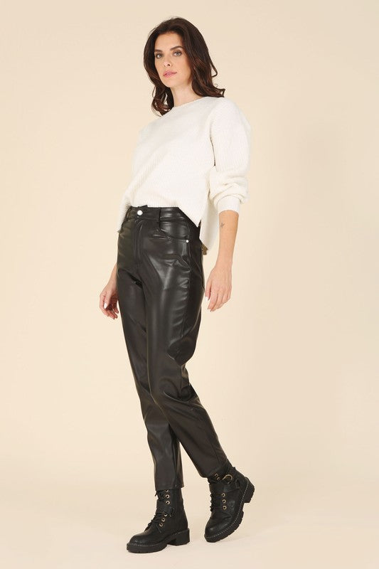 Vegan leather pants - Pikemla
