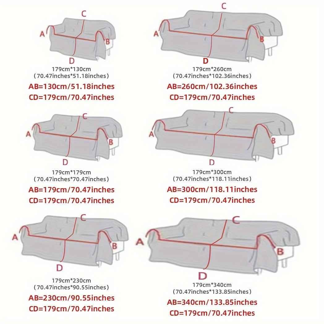 Boho-Chic All-Season Sofa Cover | Light Gray & Pet Proof Couch Cover