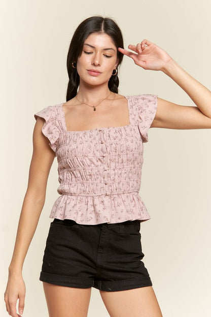 Layla Floral Ruffled Top - Pikemla