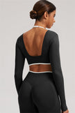 The Elevate Long Sleeve Crop top Shorts 2-Piece Set