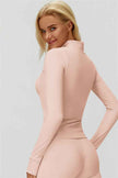 The FemmeFit Zip Jacket Straight Leg Pants 2-Piece Set