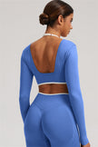 The Elevate Long Sleeve Crop top Shorts 2-Piece Set