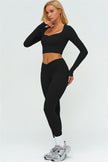 The Lushness Long Sleeve Crop top Leggings 2-Piece Set