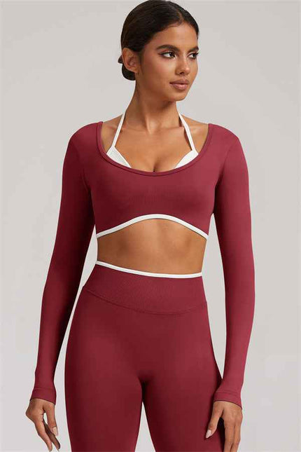 The Elevate Long Sleeve Crop top Leggings 2-Piece Set