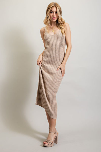 Rib Knit Maxi Dress - Pikemla