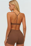 The Lushness Y-Back Sports Bra Shorts 2-Piece Set