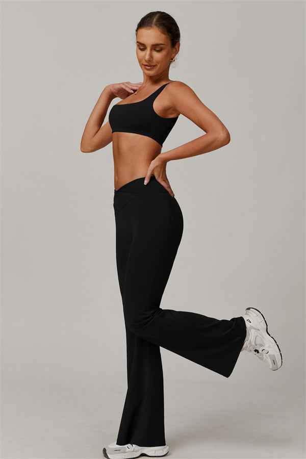 The Halo Sports Bra Flared Leggings 2-Piece Set