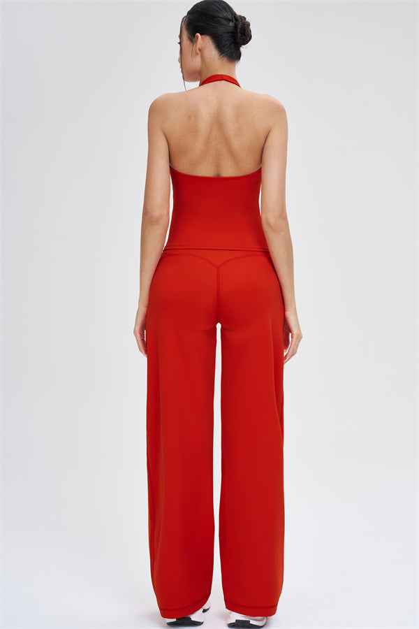 The Stride Crop Top Straight Leg Pants 2-Piece Set