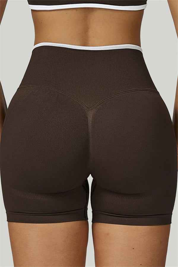 The Prime Line Long Sleeve Crop Top Shorts 2-Piece Set