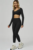 The Prime Long Sleeve Crop Top Leggings 2-Piece Set