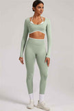 The Elevate New Long Sleeve Crop top Leggings 2-Piece Set
