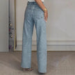 Women's High-end High Waist Straight Personalized Hot Girl High Street Trousers