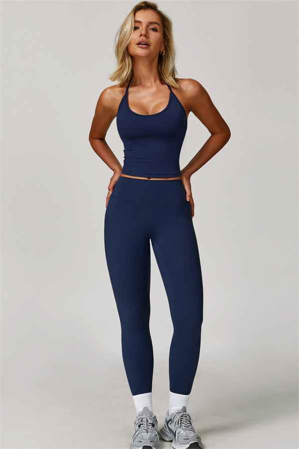 The Surge Halter Crop Top Leggings 2-Piece Set