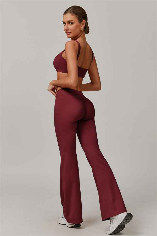 The Halo Sports Bra Flared Leggings 2-Piece Set