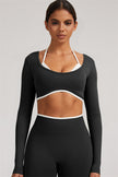 The Elevate Long Sleeve Crop top Shorts 2-Piece Set