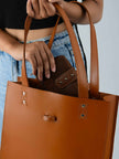 Chestnut Elegance Leather Tote