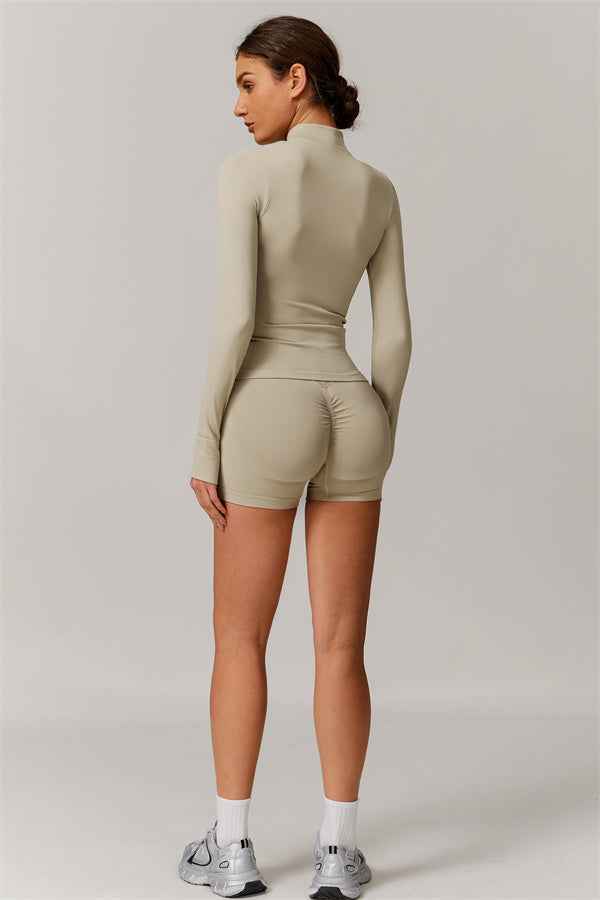 The Nova Luxe Jacket Sports Bra Shorts 3-Piece Set