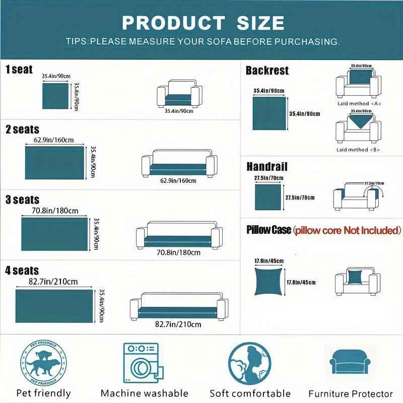 Bohemian Chic Ice Silk Sofa Cover | Extra Large Pet-Friendly Slipcover