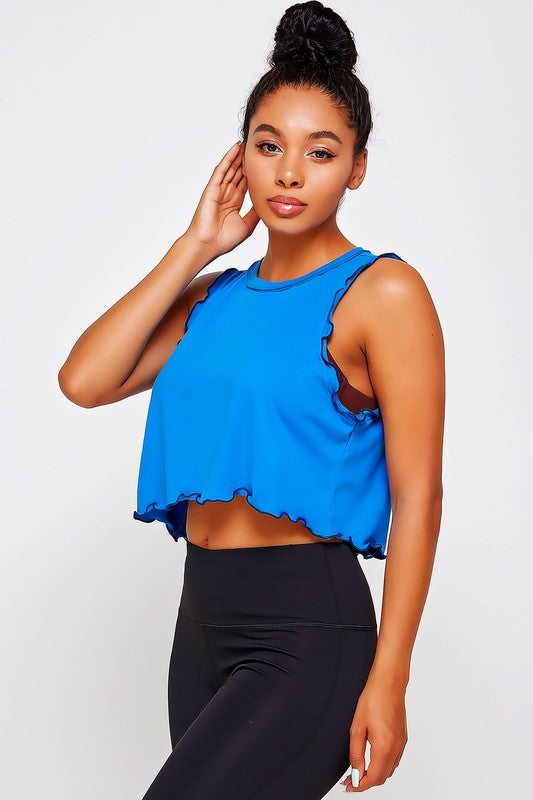 LETTUCE MERROW EDGE TANK CROP TOP - Pikemla