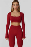 The Reign Long Sleeve Crop Top Leggings 2-Piece Set