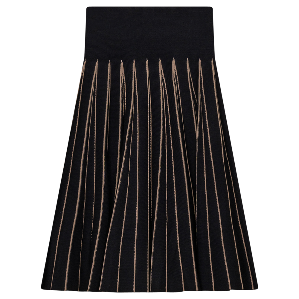 Jersey Kint Pleated Skirt