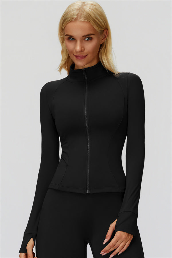 The FemmeFit Zip Jacket Straight Leg Pants 2-Piece Set