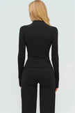 The Twirl Zip Jacket Halter Tank Top New Straight Leg Pants 3-Piece Set