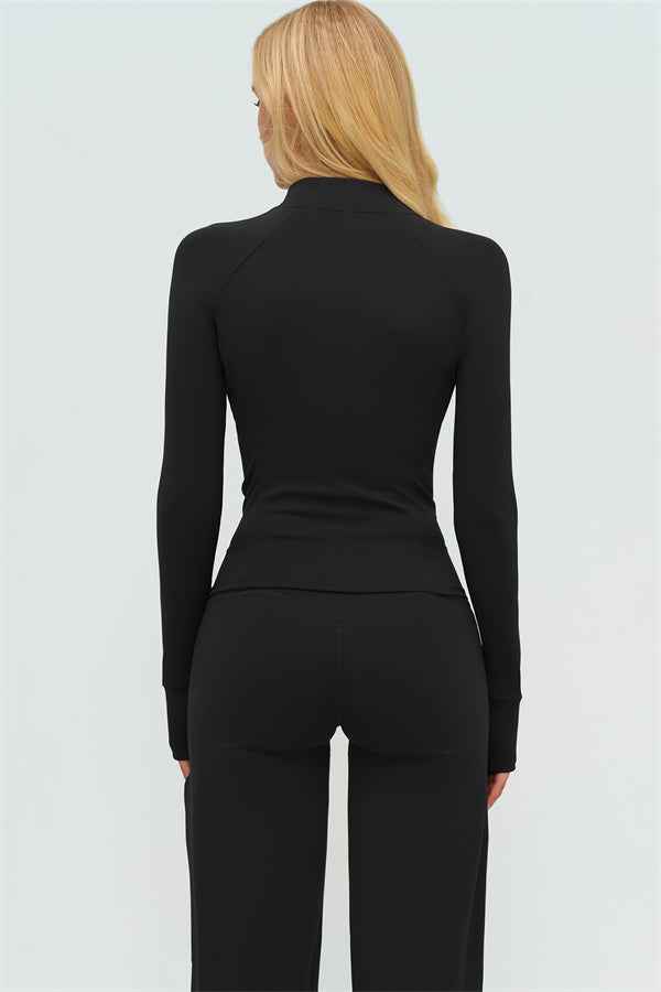The Twirl Zip Jacket Halter Tank Top New Straight Leg Pants 3-Piece Set