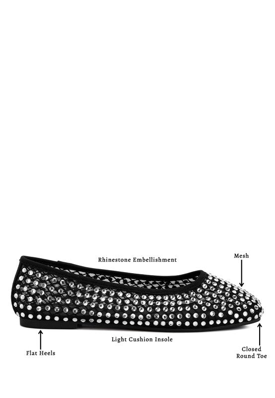 Orson Naked Rhinestone Ballerinas - Pikemla